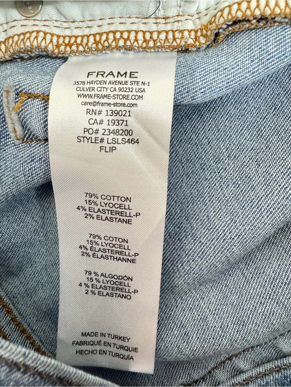 Frame Le Sleek Straight Jeans High Rise Straight Leg Denim EUC E - Picture 8 of 10